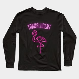 Neon Translucent Flamingo Long Sleeve T-Shirt